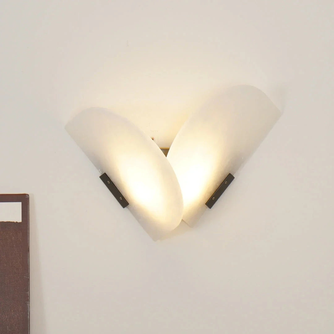 Layered Wall Light in natural stone for Hallway by AUVIELIGHT
