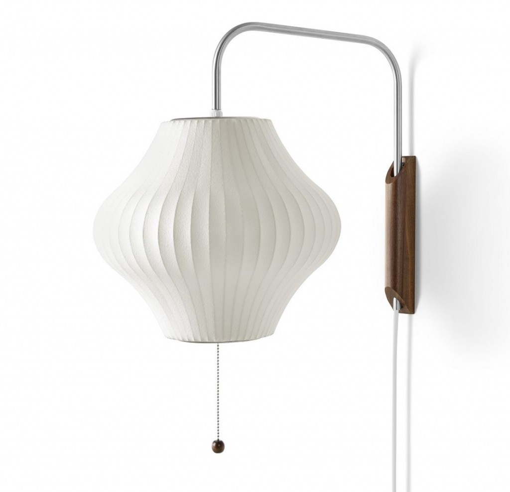 Nelson Ball Wall Sconce for Hallway by AUVIELIGHT, Dia 30 cm x H 30 cm / ∅ 11.8″ x H 11.8″ / Walnut Color & White / AU plug and 3 other sizes