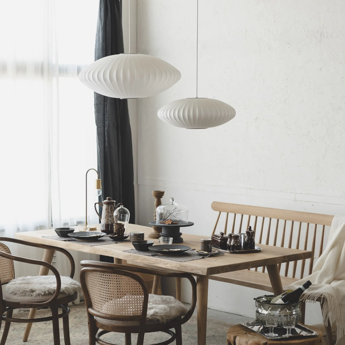 Nelson Bubble Pendant Light for Kitchen Island by AUVIELIGHT