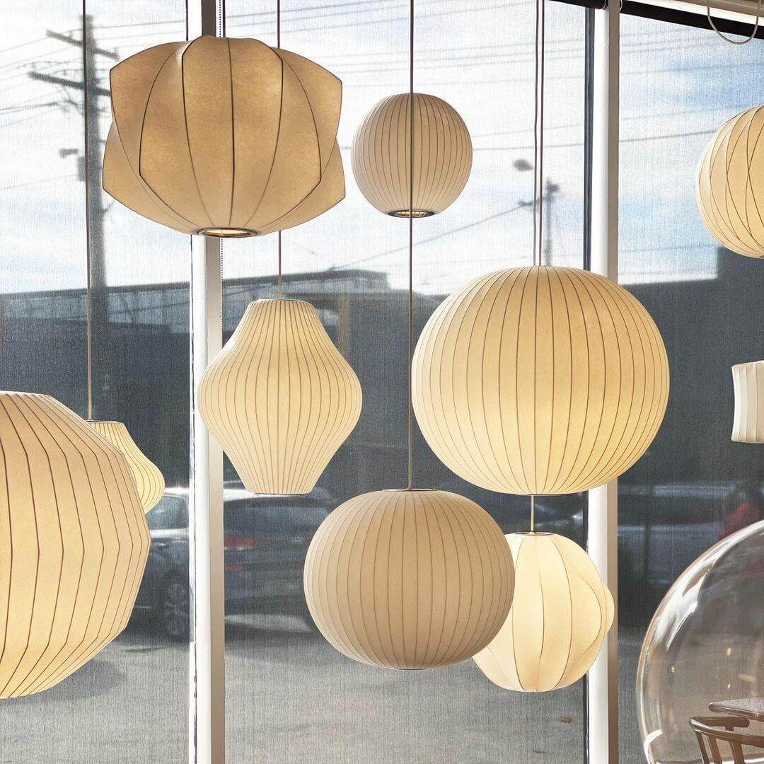 Nelson Bubble Pendant Light for Kitchen Island by AUVIELIGHT