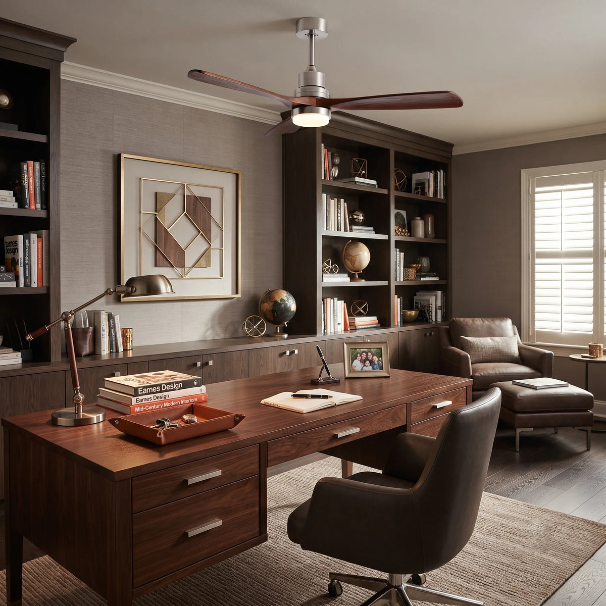 Tri-Blade Ceiling Fan Light for Living Room by AUVIELIGHT