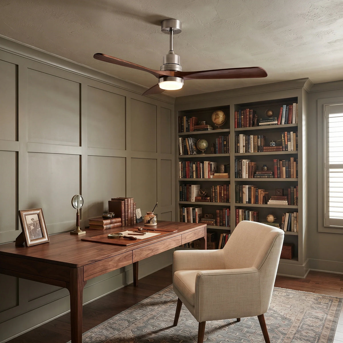Tri-Blade Ceiling Fan Light for Living Room by AUVIELIGHT