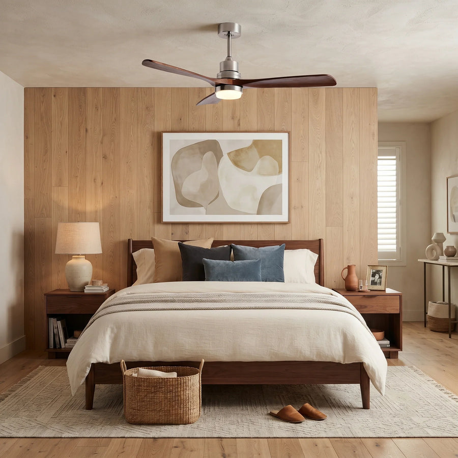 Tri-Blade Ceiling Fan Light for Living Room by AUVIELIGHT