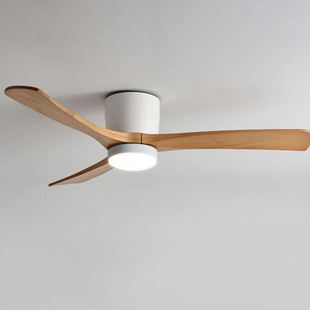 Wooden Ceiling Fan Light in wood for Living Room by AUVIELIGHT