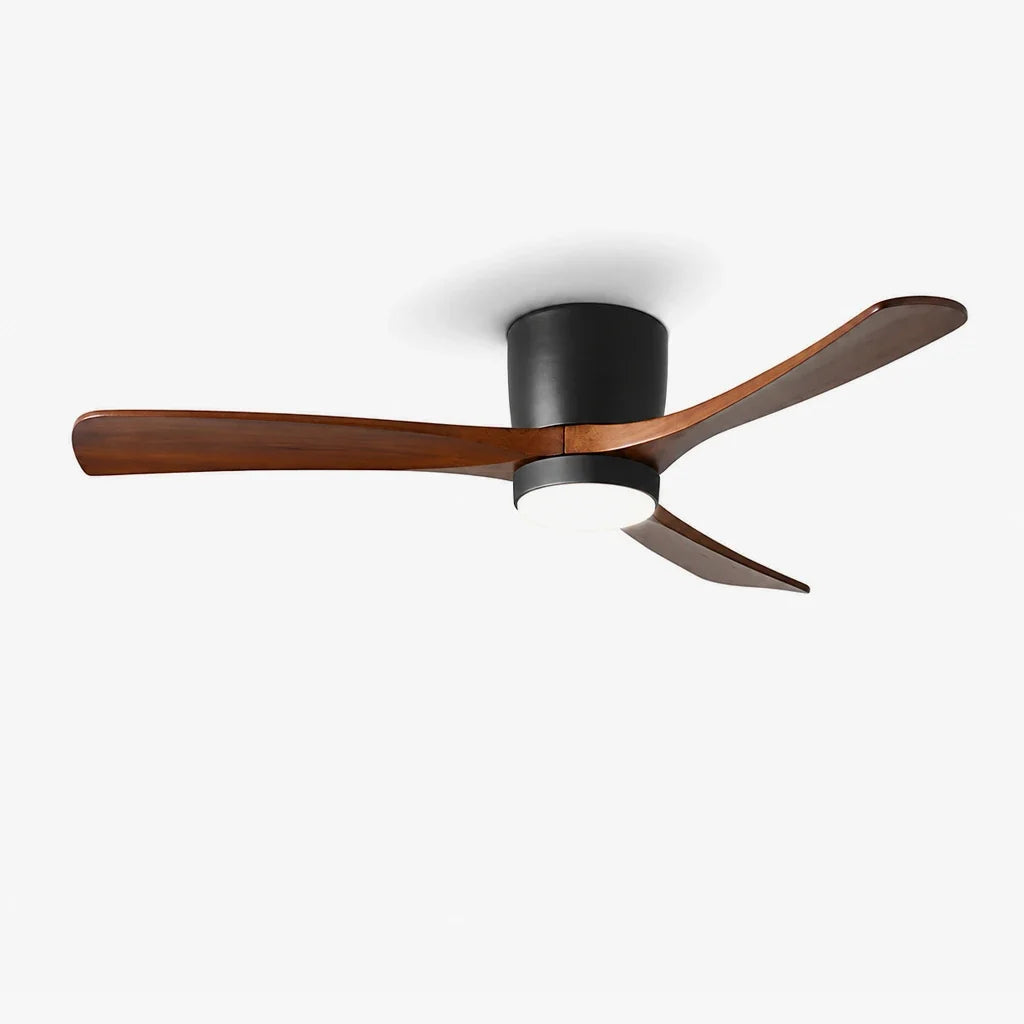 Wooden Ceiling Fan Light in wood for Living Room by AUVIELIGHT