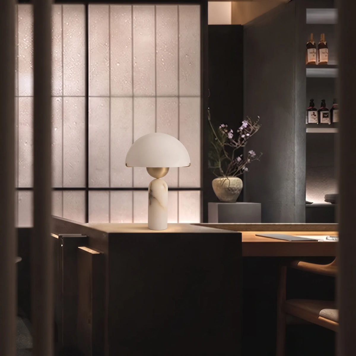 Nova Lamp in alabaster for Living Room by AUVIELIGHT