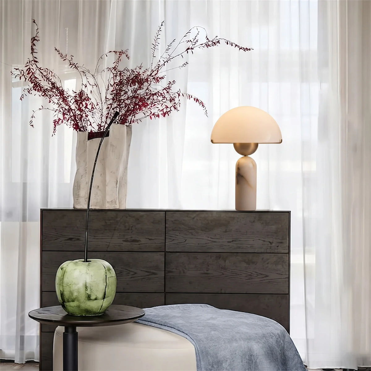 Nova Lamp in alabaster for Living Room by AUVIELIGHT