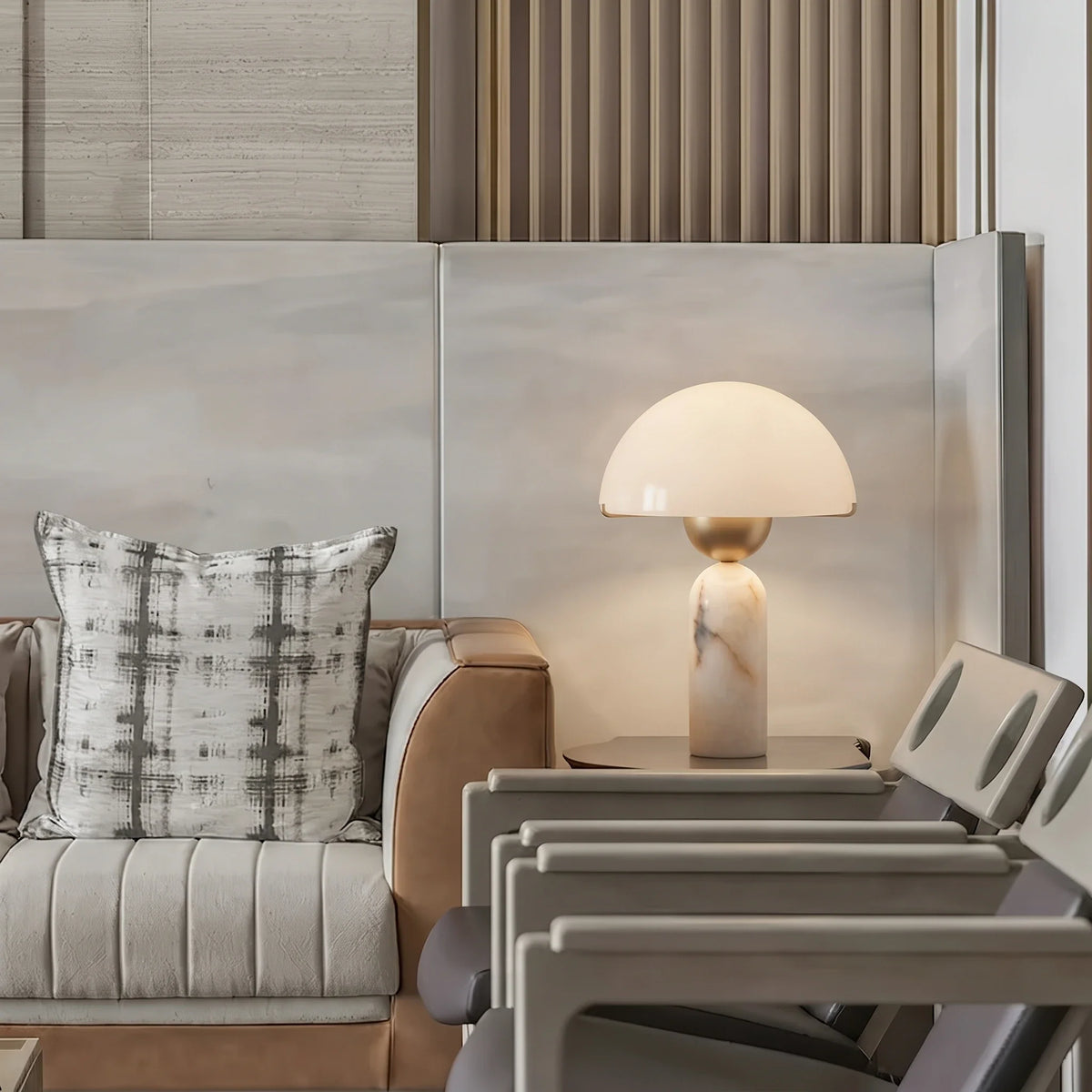Nova Lamp in alabaster for Living Room by AUVIELIGHT