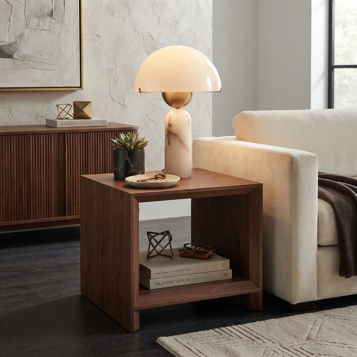 Nova Lamp in alabaster for Living Room by AUVIELIGHT