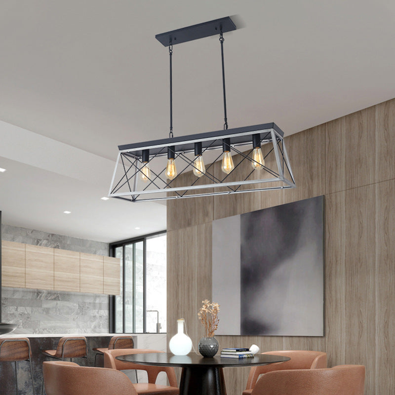 5-Light Linear Chandelier for Dining Room by AUVIELIGHT