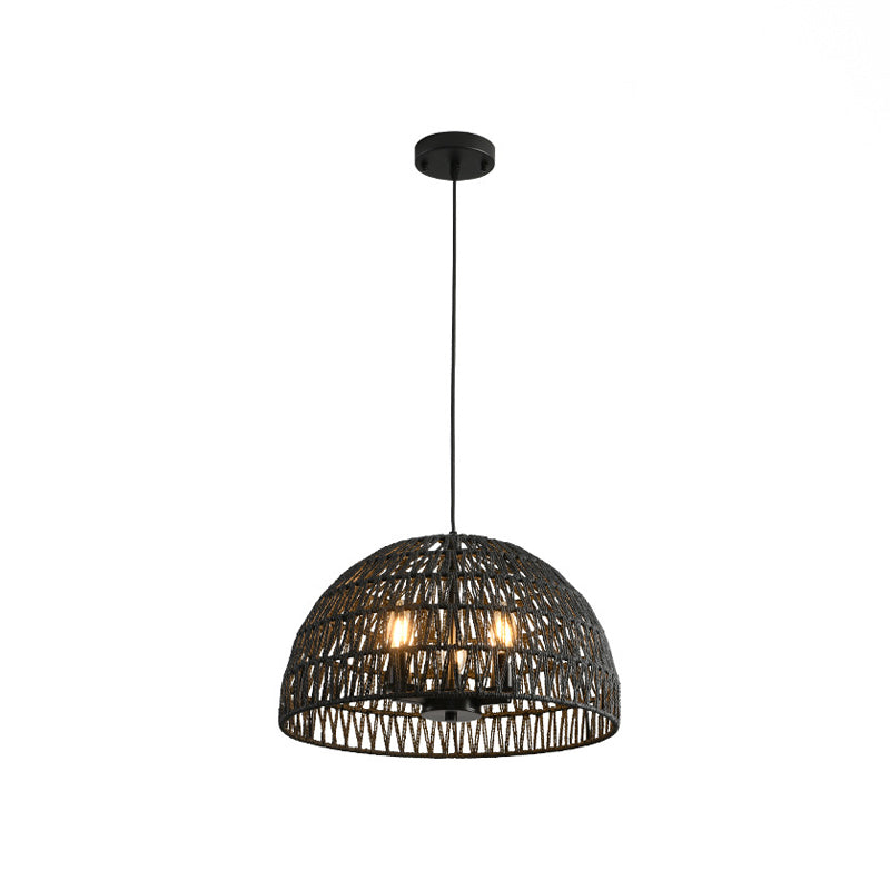 Aero Mesh Pendant Light in iron for Kitchen Island by AUVIELIGHT, Dia 13″ × H 7″ / Dia 33 cm × H 17.8 cm / Black