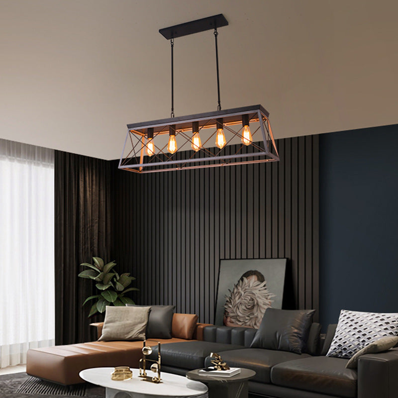 5-Light Linear Chandelier for Dining Room by AUVIELIGHT
