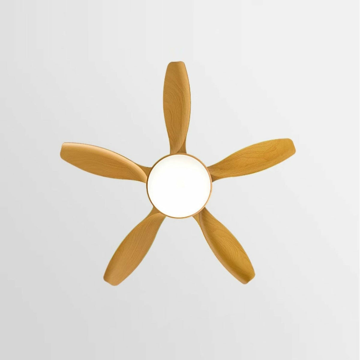 Streamline Ceiling Fan Light in oak for Living Room by AUVIELIGHT