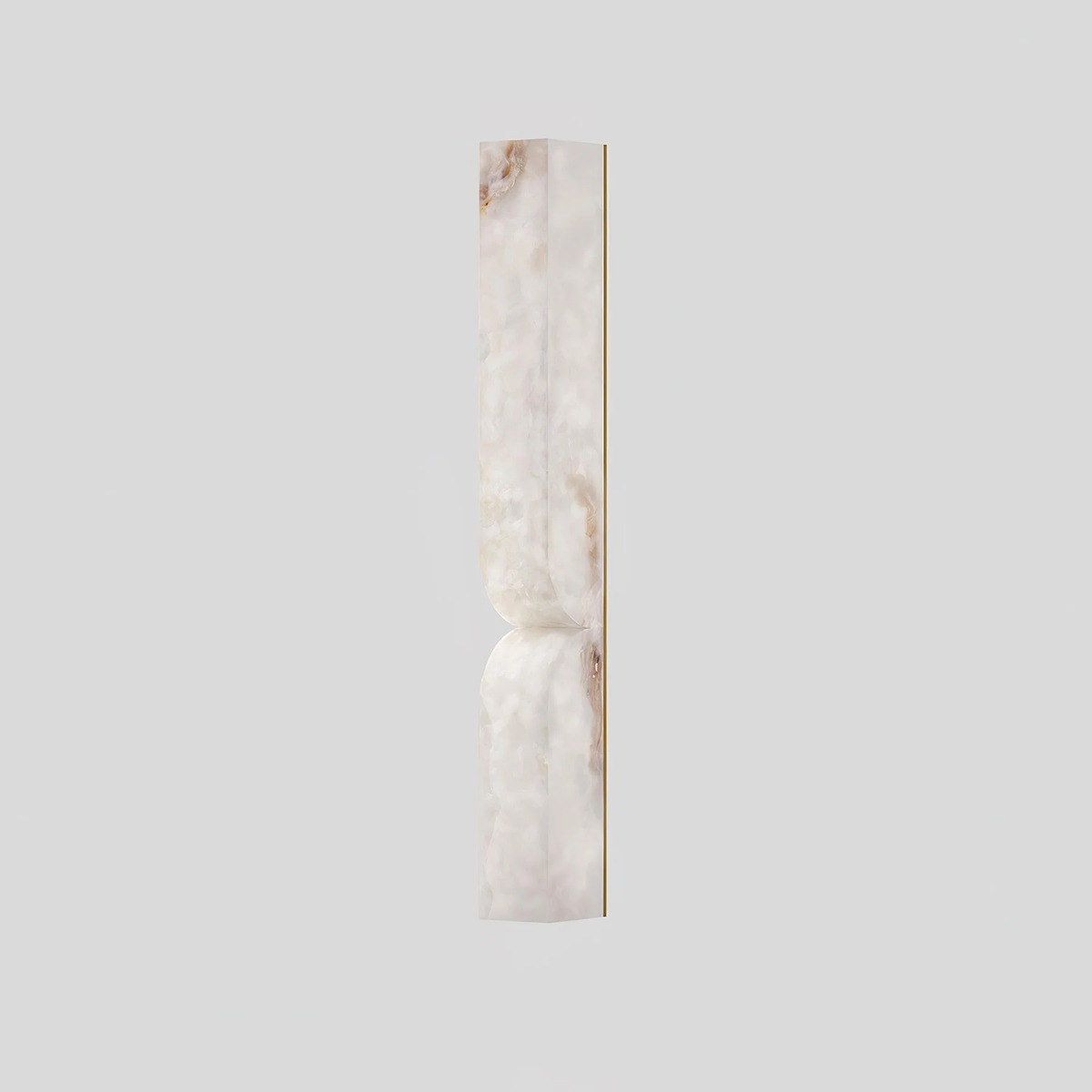 Odyssey Wave Wall Sconce in alabaster for Hallway by AUVIELIGHT, L 2.6" x W 3.1" x H 23.6" / L 6.5cm x W 8cm x H 60cm / White / Warm Light