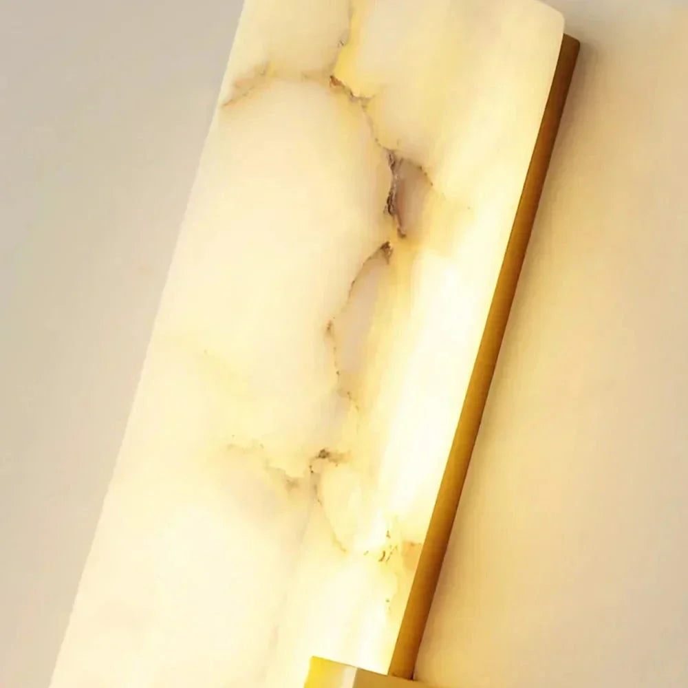 Offset Linear Light in alabaster for Living Room by AUVIELIGHT