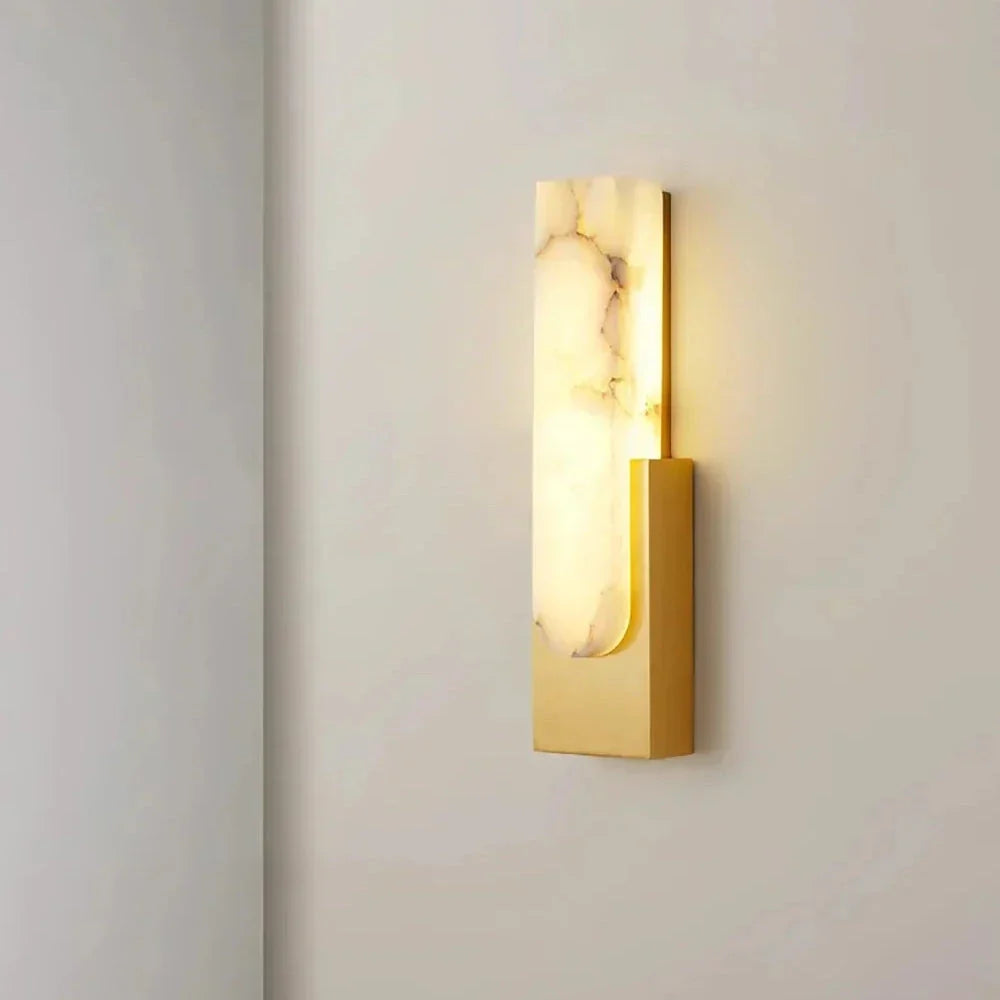 Offset Linear Light in alabaster for Living Room by AUVIELIGHT
