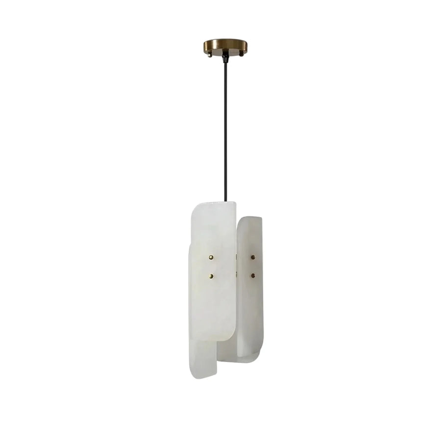 Offset Panel Pendant Light in alabaster for Kitchen Island by AUVIELIGHT