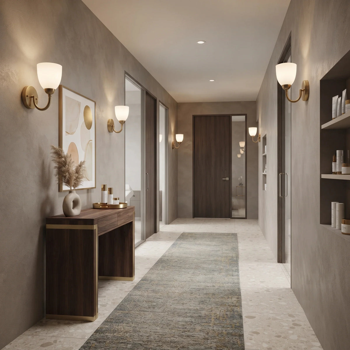 Modern Wall Sconce in opal glass for Hallway by AUVIELIGHT