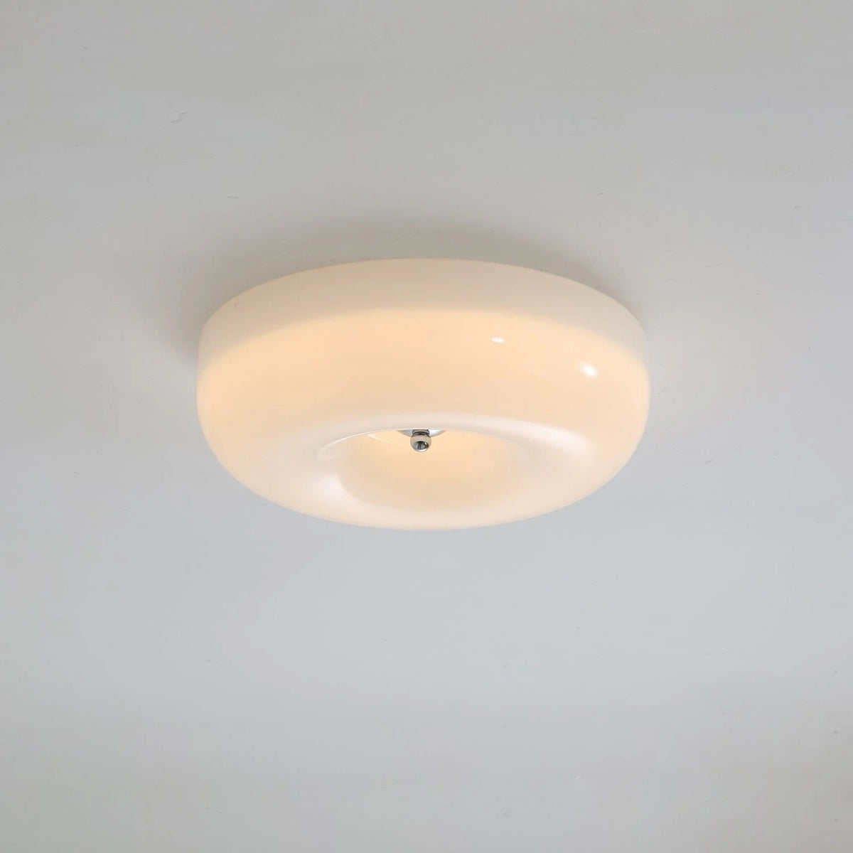 Orange Swirl Flush Mount in glass for Low Ceilings by AUVIELIGHT