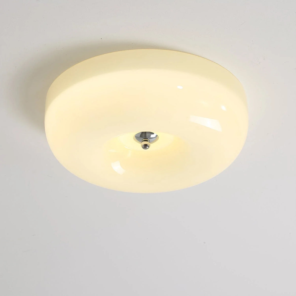 Orange Swirl Flush Mount in glass for Low Ceilings by AUVIELIGHT