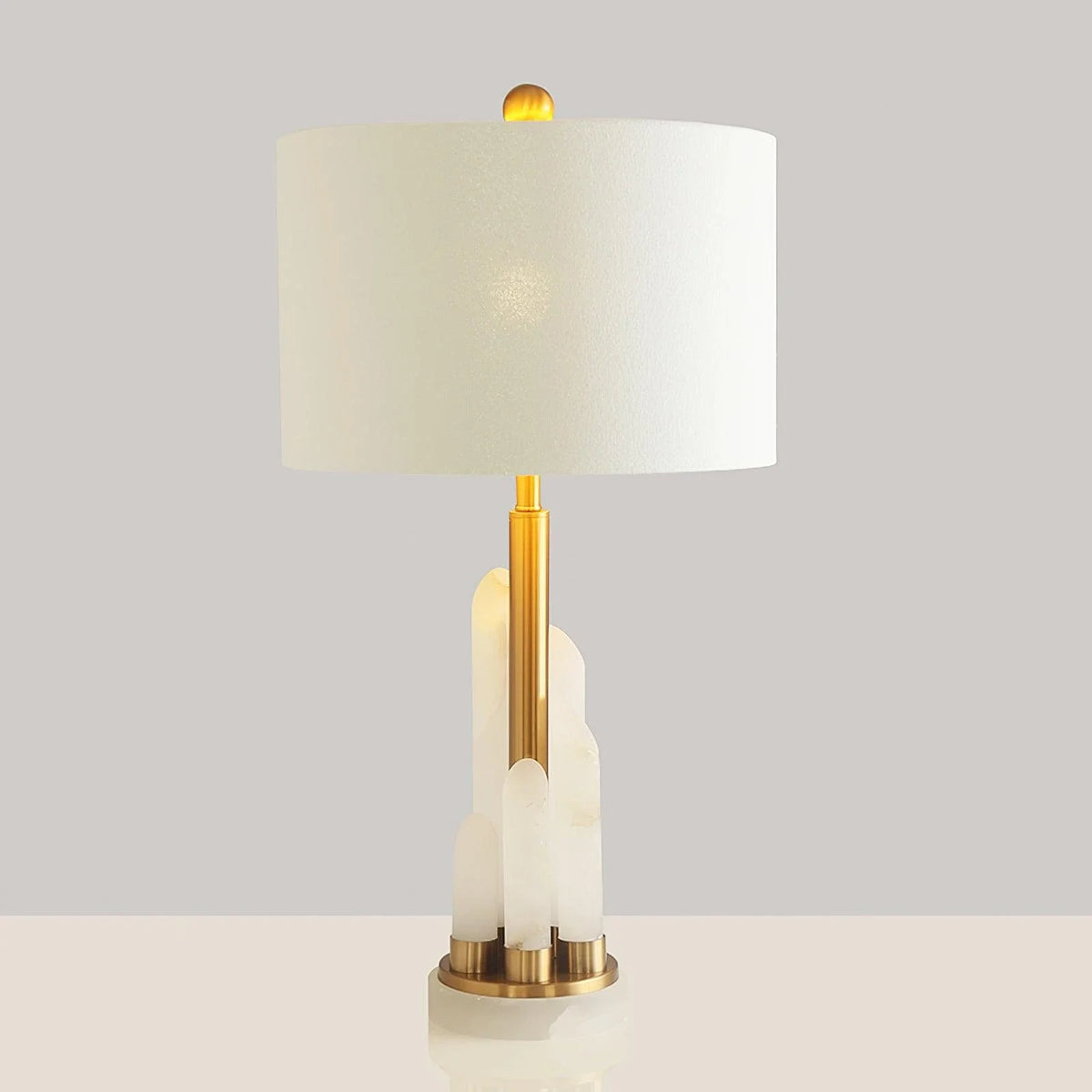 Orbit Table Lamp in alabaster for Living Room by AUVIELIGHT
