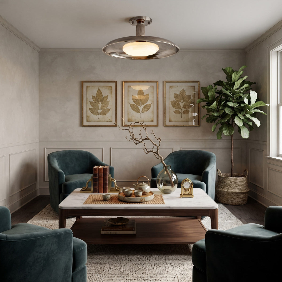 Orbital Dome Ceiling Light for Living Room by AUVIELIGHT