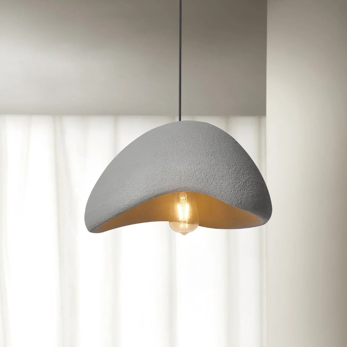 Polystyrene Pendant Light for Kitchen Island by AUVIELIGHT, ∅ 11.8" x H 6.7" / Gray and 1 other sizes