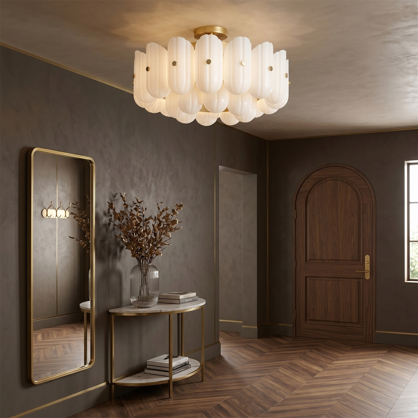 Origami Ceiling Light in glass for Living Room by AUVIELIGHT