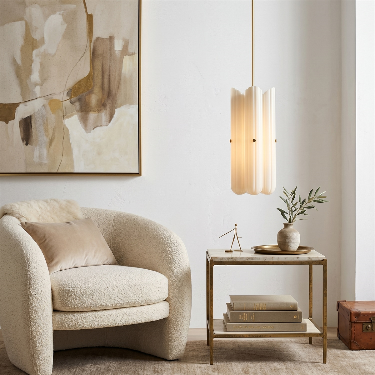 Origami Chandelier in glass for Dining Room by AUVIELIGHT