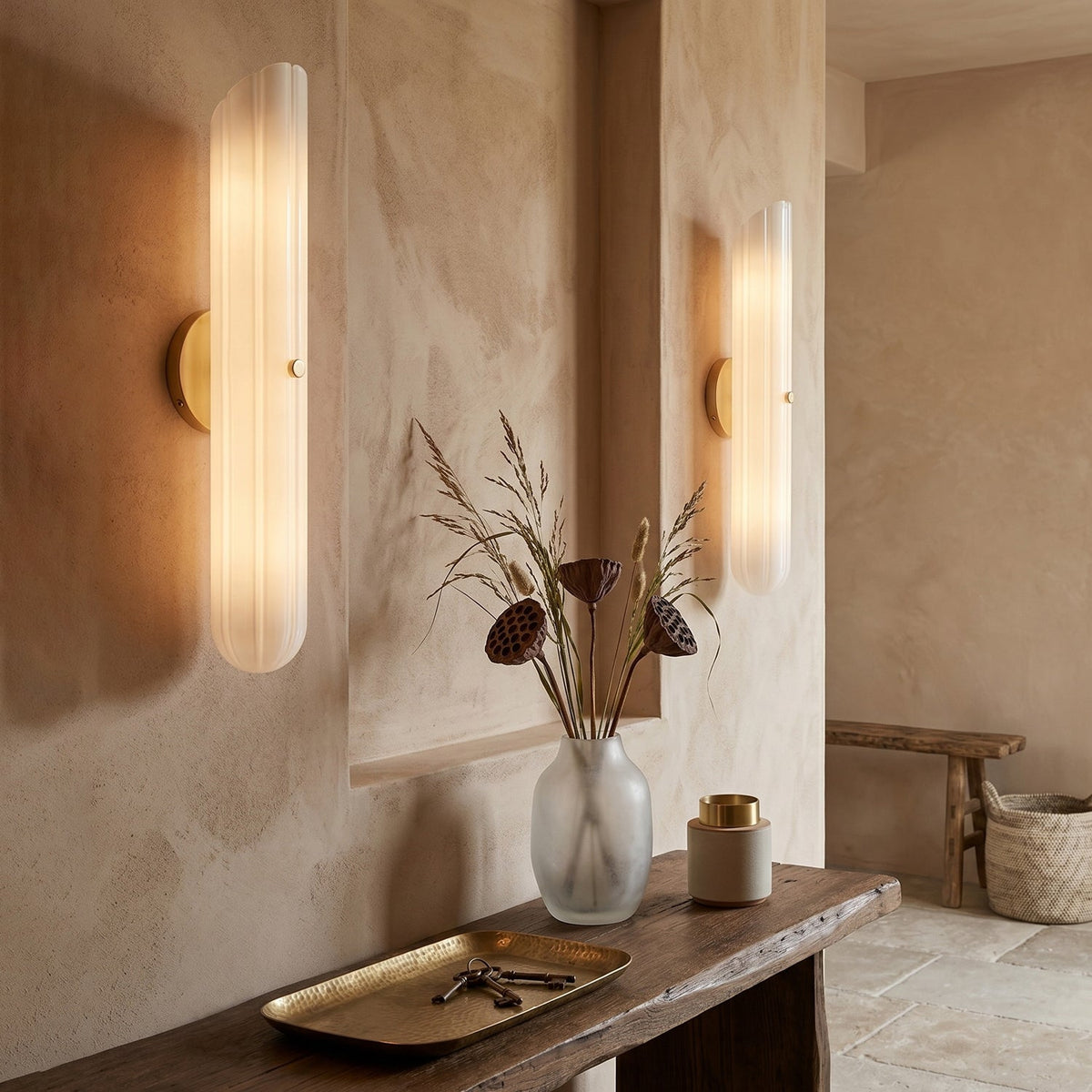 Origami Wall Light in glass for Hallway by AUVIELIGHT