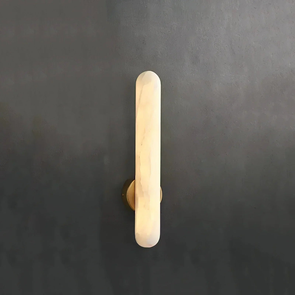 Alunari Oval Wall Sconce in alabaster for Hallway by AUVIELIGHT