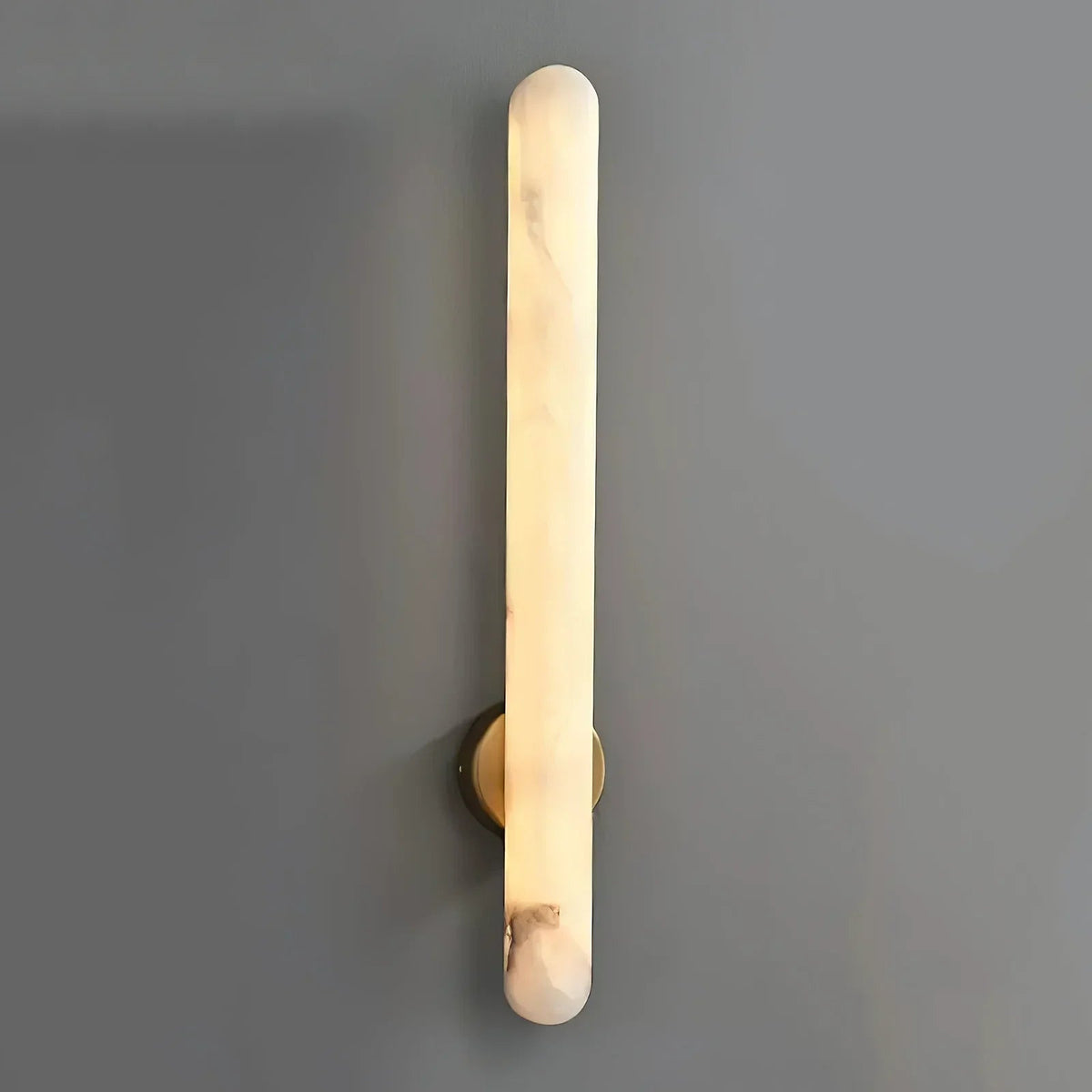 Alunari Oval Wall Sconce in alabaster for Hallway by AUVIELIGHT