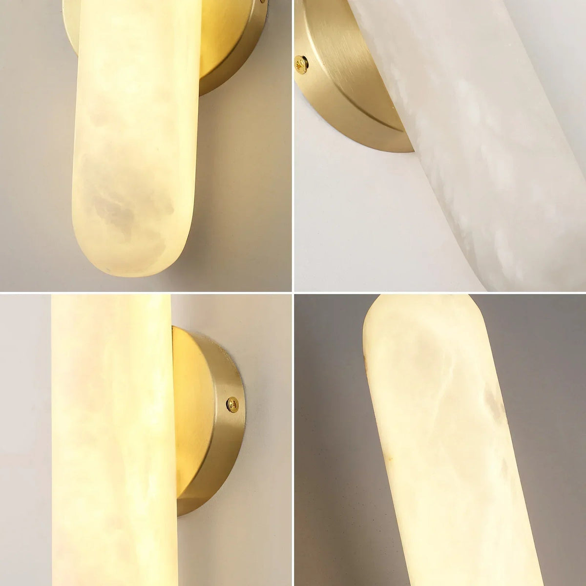 Alunari Oval Wall Sconce in alabaster for Hallway by AUVIELIGHT