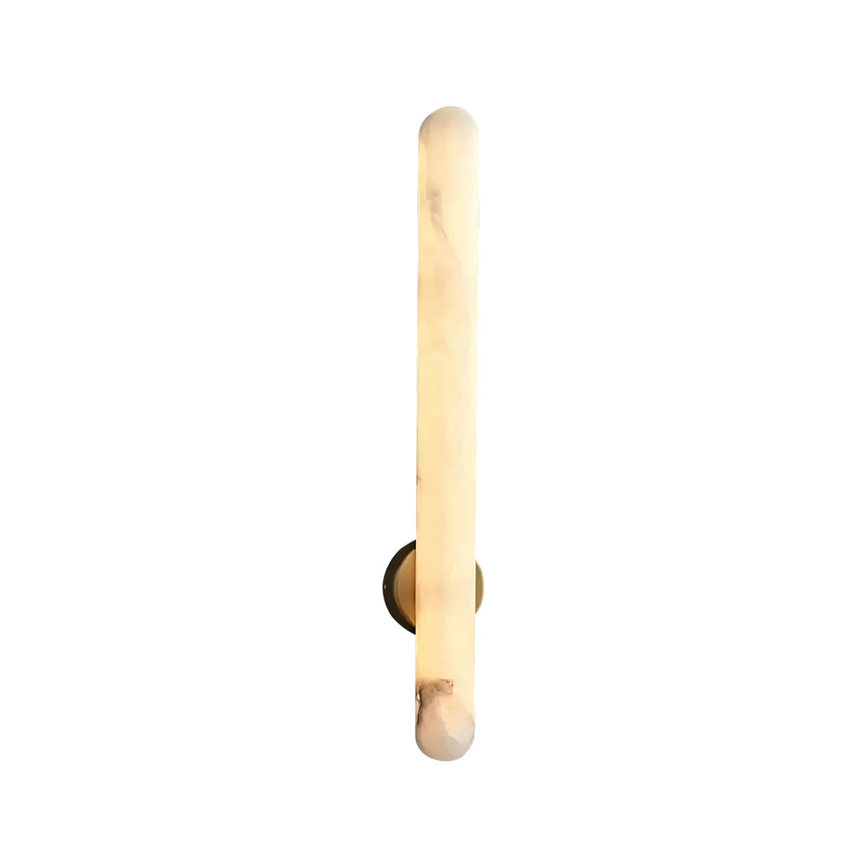 Alunari Oval Wall Sconce in alabaster for Hallway by AUVIELIGHT