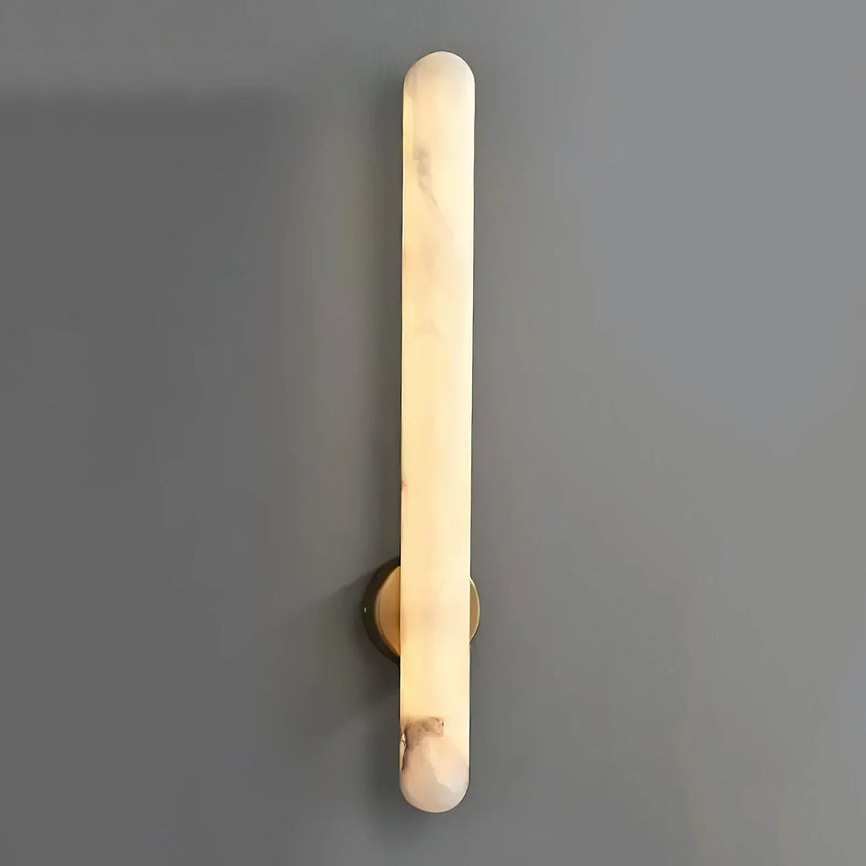 Alunari Oval Wall Sconce in alabaster for Hallway by AUVIELIGHT