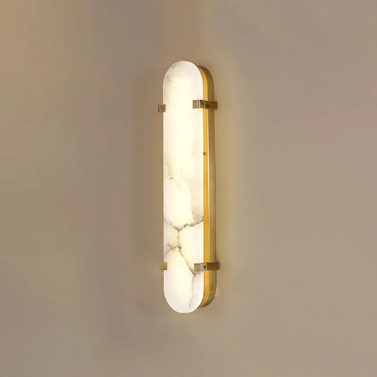 Calla Oval Wall Sconce in alabaster for Hallway by AUVIELIGHT