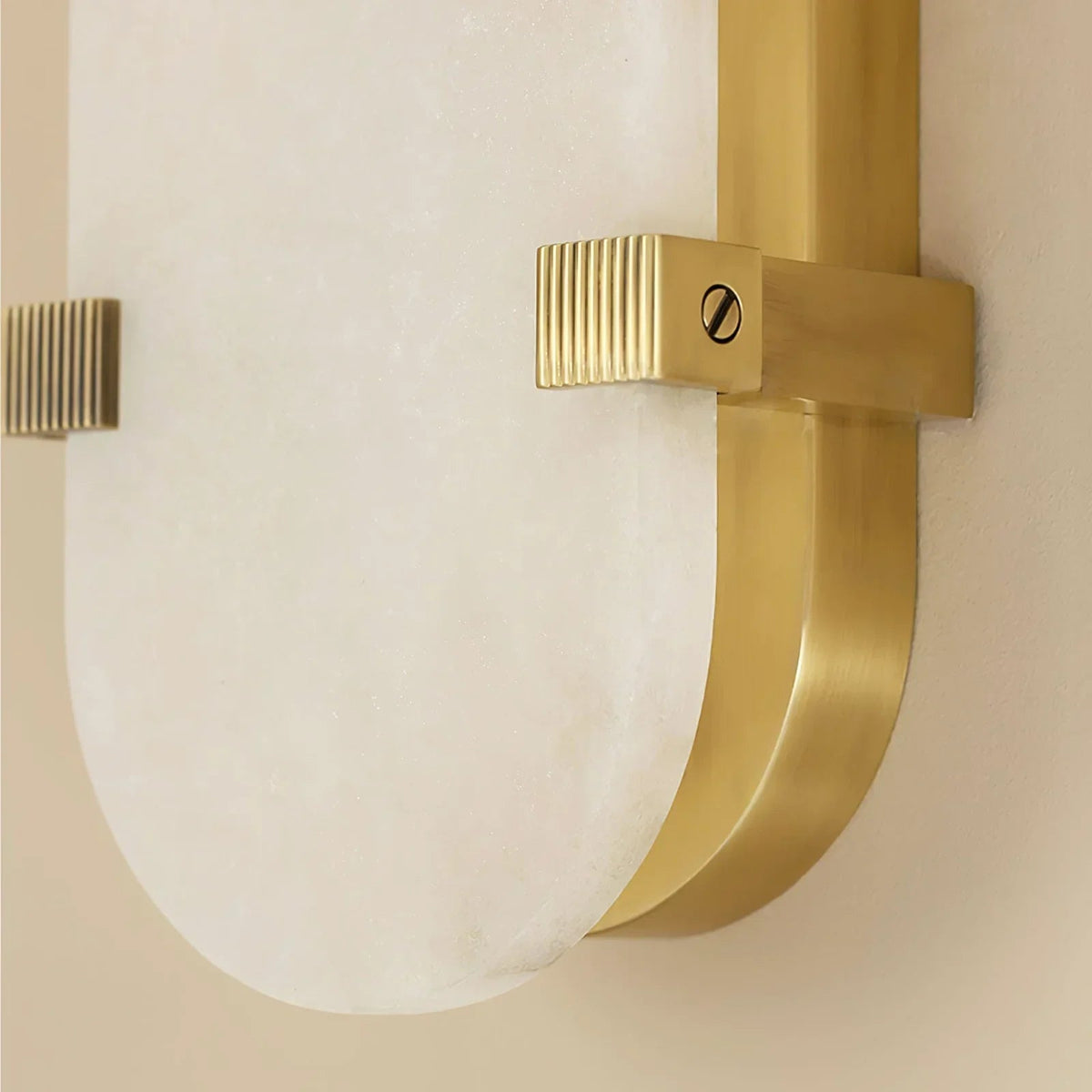 Calla Oval Wall Sconce in alabaster for Hallway by AUVIELIGHT