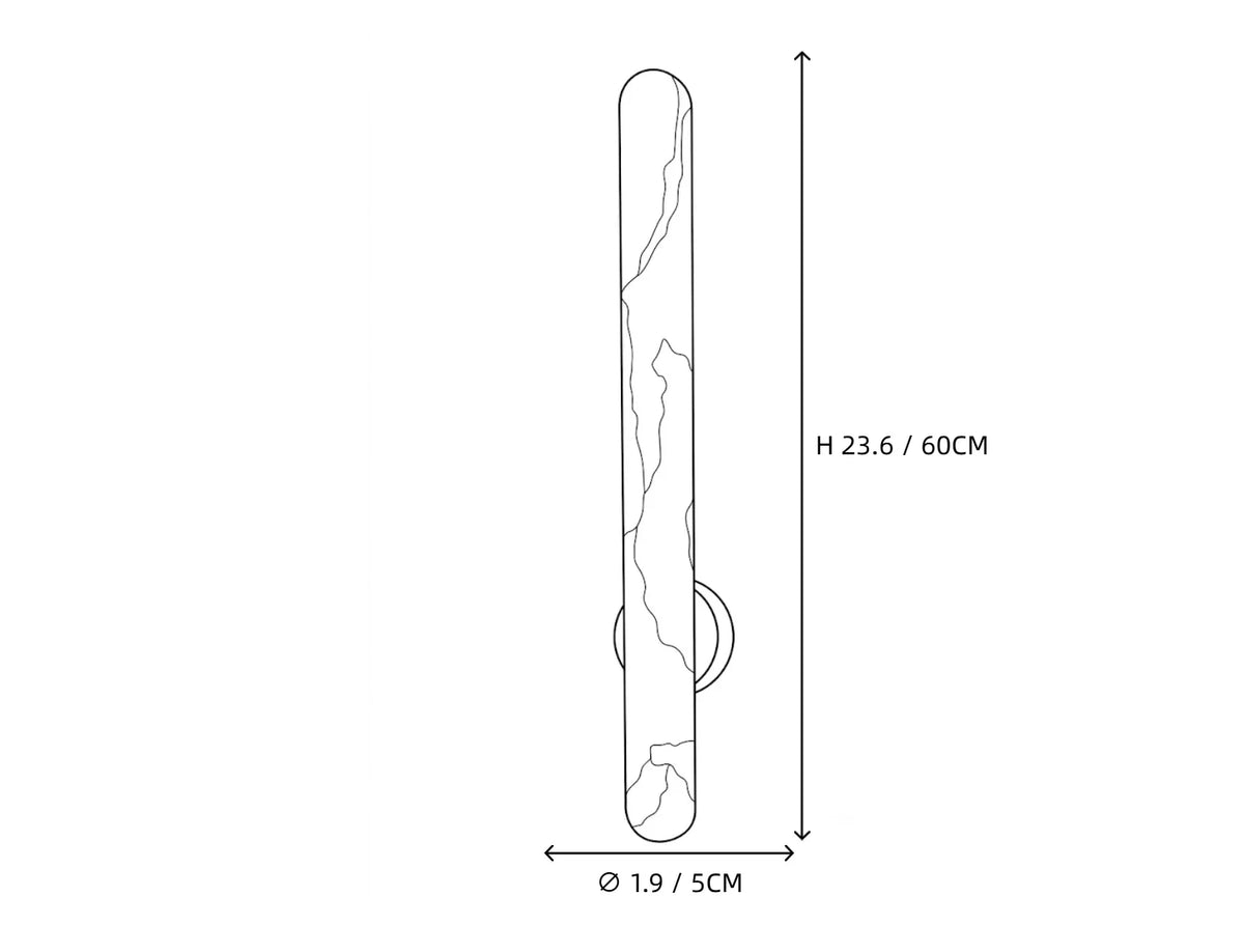 Alunari Oval Wall Sconce in alabaster for Hallway by AUVIELIGHT