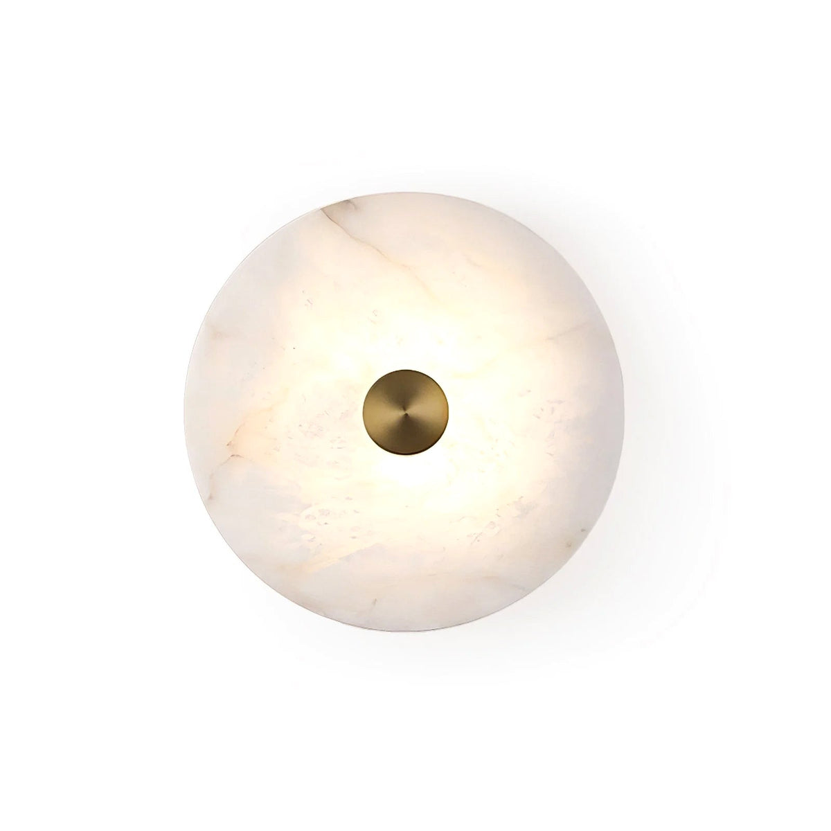 Platter Wall Sconce in alabaster for Hallway by AUVIELIGHT