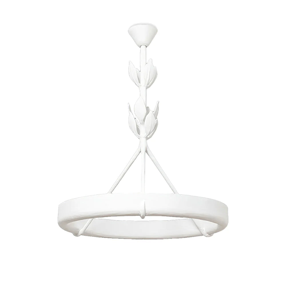 Plaster Chandelier in white for Dining Room by AUVIELIGHT