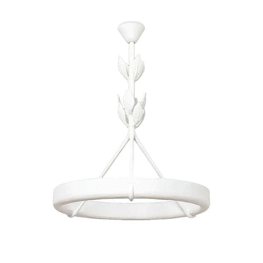 Plaster Chandelier in white for Dining Room by AUVIELIGHT