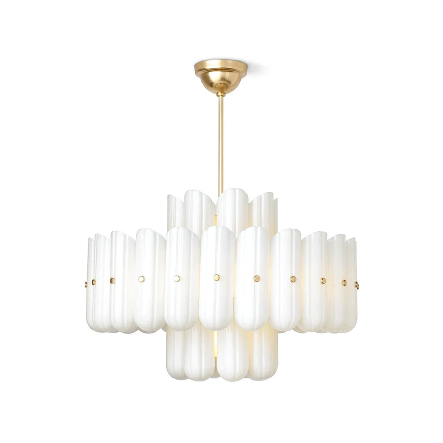 Origami Chandelier in glass for Dining Room by AUVIELIGHT