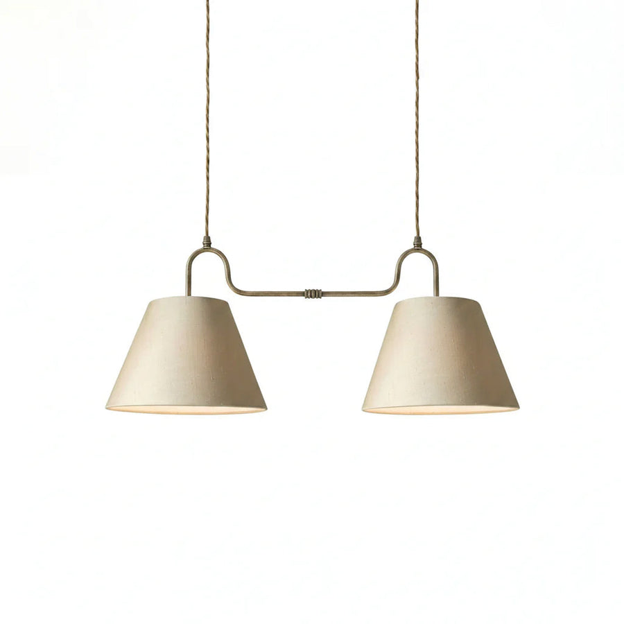Althea Dual Pendant Light in linen for Kitchen Island by AUVIELIGHT