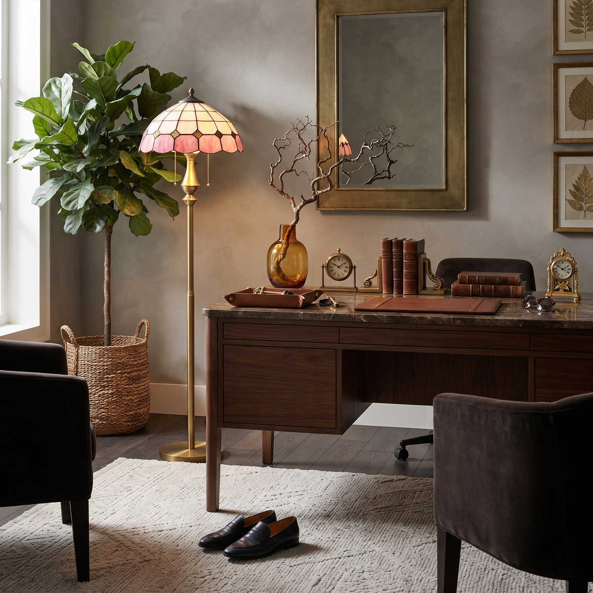 Pastel Mosaic Petal Floor Lamp for Living Room by AUVIELIGHT