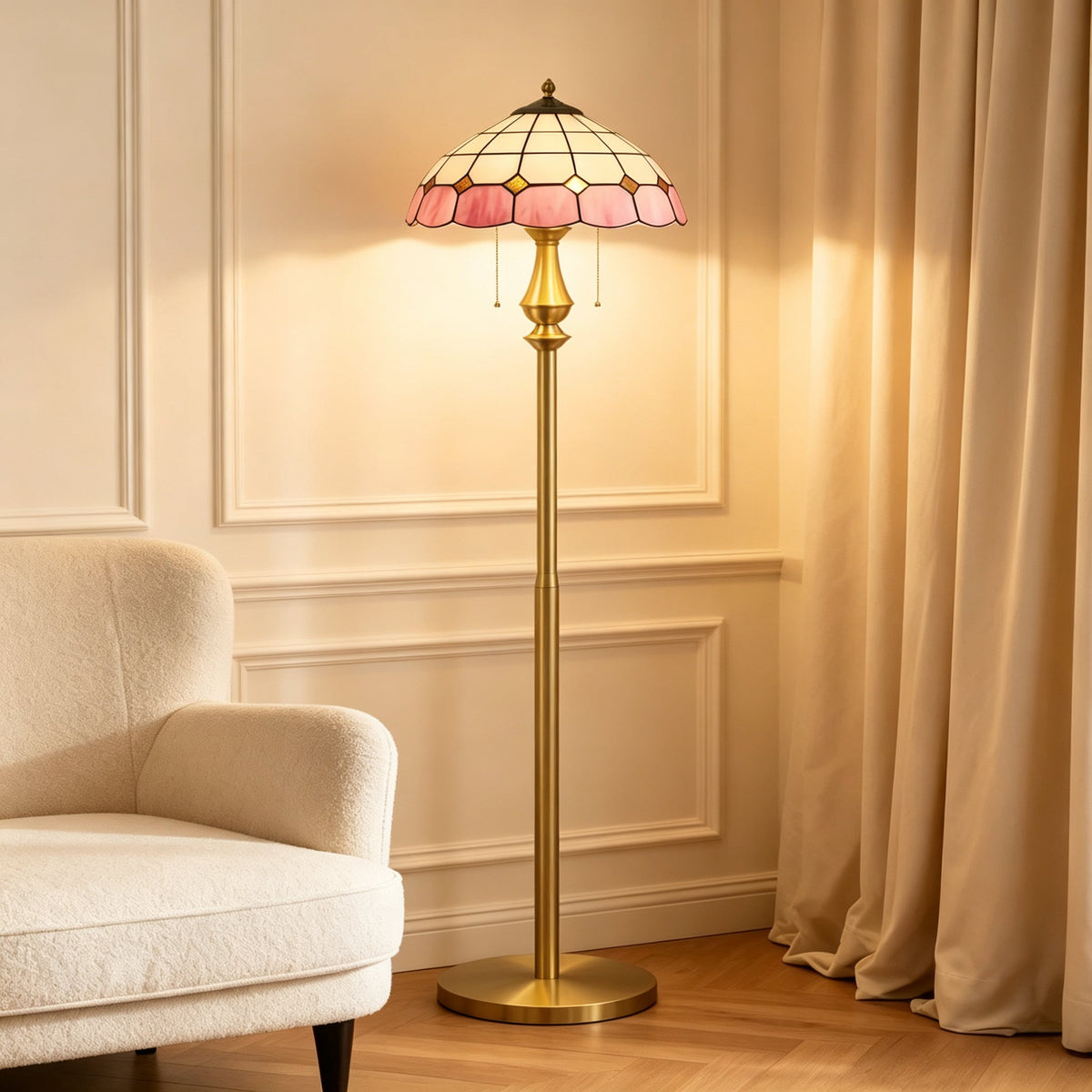 Pastel Mosaic Petal Floor Lamp for Living Room by AUVIELIGHT
