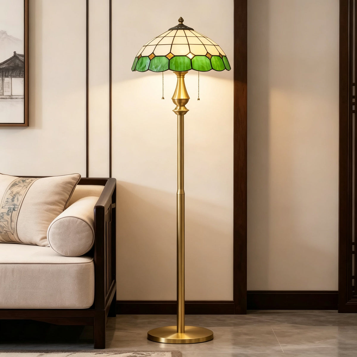 Pastel Mosaic Petal Floor Lamp for Living Room by AUVIELIGHT