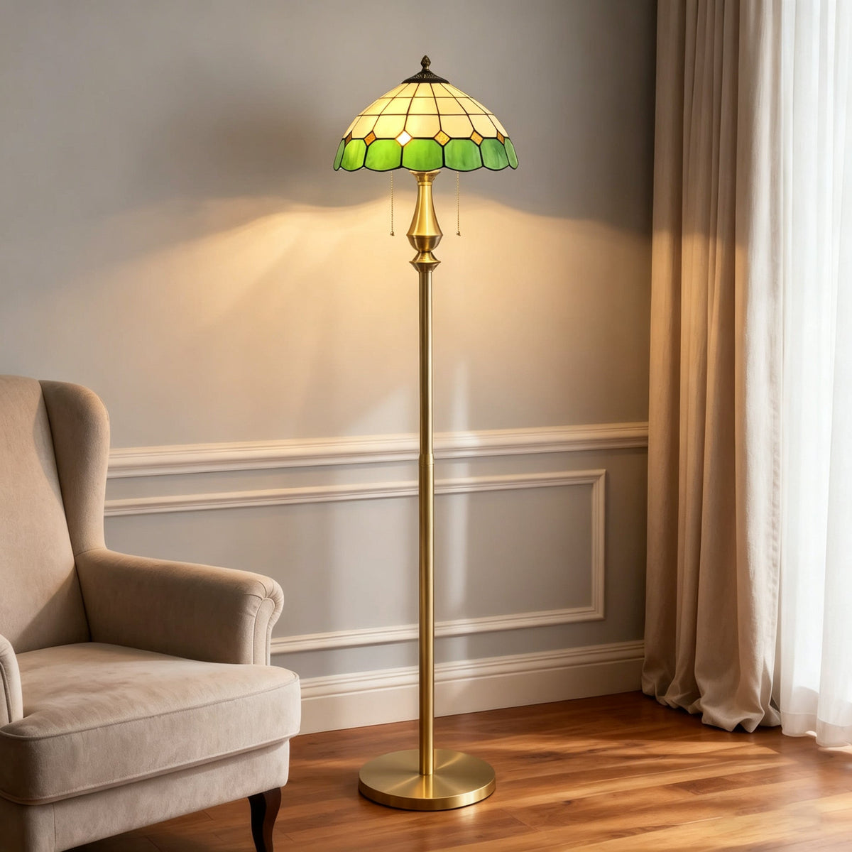 Pastel Mosaic Petal Floor Lamp for Living Room by AUVIELIGHT