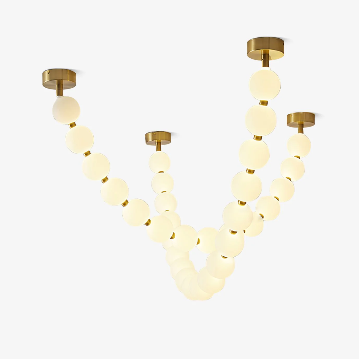 Pearl Necklace Chandelier for Dining Room by AUVIELIGHT
