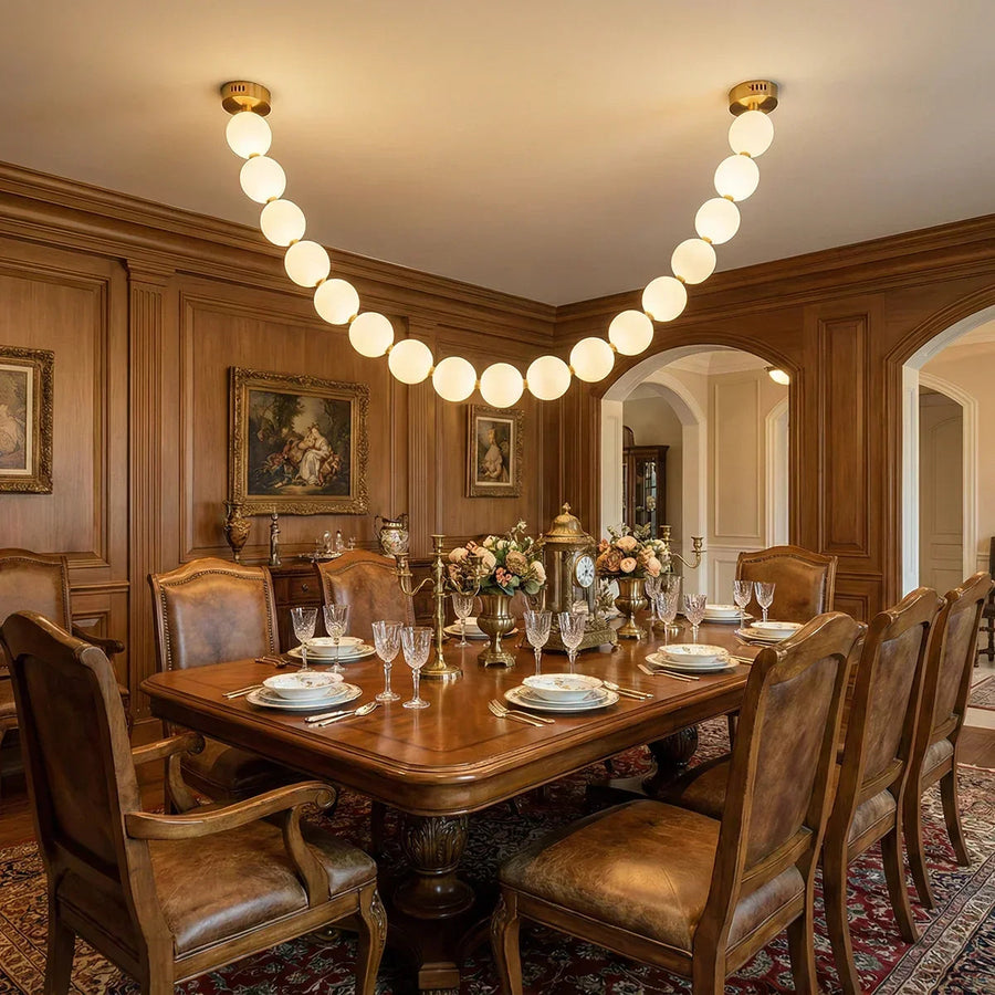 Pearl Necklace Chandelier for Dining Room by AUVIELIGHT