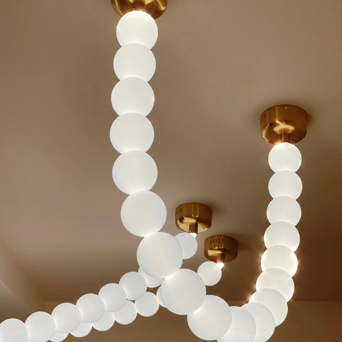 Pearl Necklace Chandelier for Dining Room by AUVIELIGHT